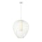 Z-Lite Savanti Pendant, 1-Light, 22 In.W x 25.5 In.H, Textured White/White Opal 7507-22TW - alternate 7